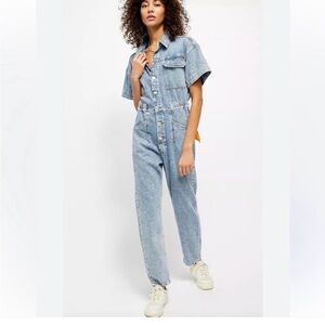 Denim Blue Women's Jumpsuit - Free People overalls - XS
